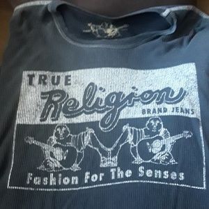Men's True Religion waffle knit shirt